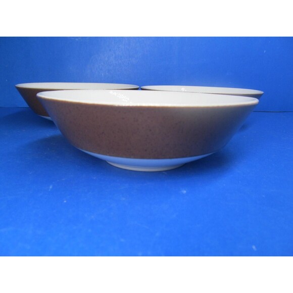 Mikasa Mediterrania Expresso Brown 6" Coupe Cereal Bowls  Bundle of 3 - Picture 2 of 10
